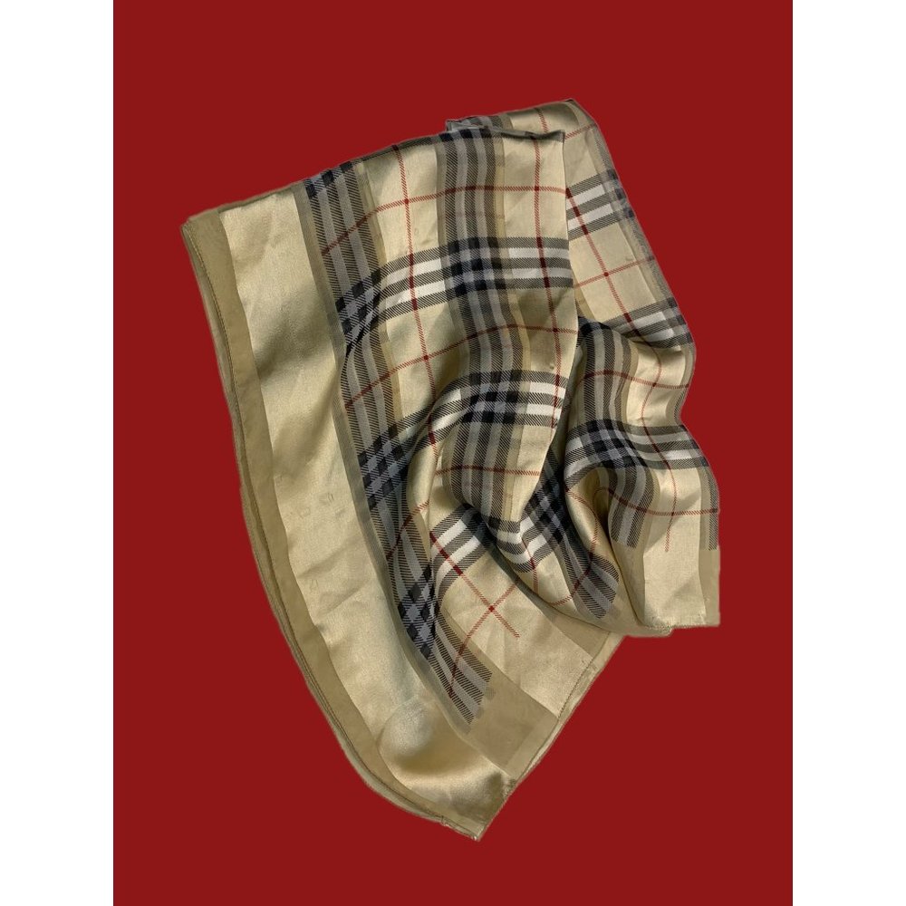 No Tag Burberry Like Satin Scarf Square